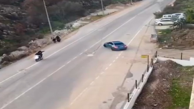 Trafik magandası yol ortasında drift yaptı, cezayı yedi!