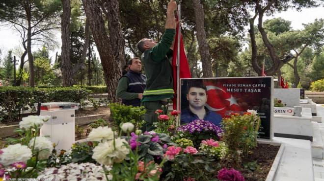 18 Mart öncesi şehitliklere özel bakım