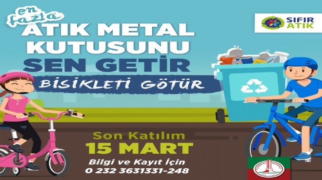 Atık metal kutusunu getir, bisikleti götür 