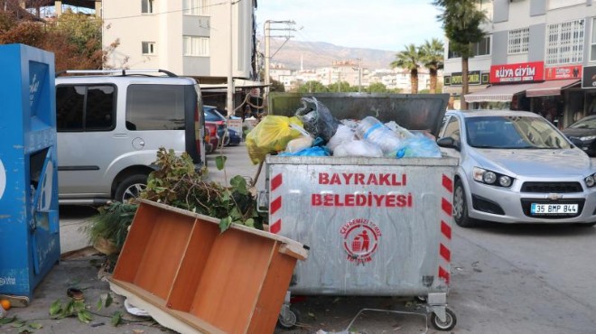 Bayraklı da grev etkisi: İlçeyi çöp yığınları sardı!