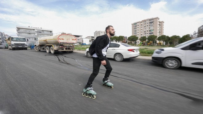 Buca yeni asfalta patenle kalite kontrol!