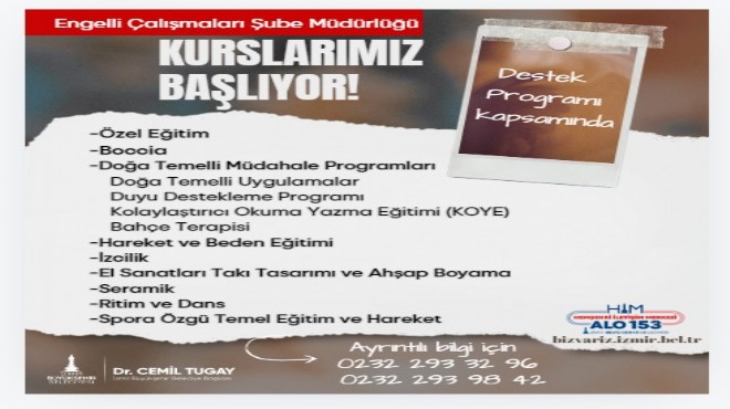 Büyükşehir in  engelsiz  kursları başlıyor