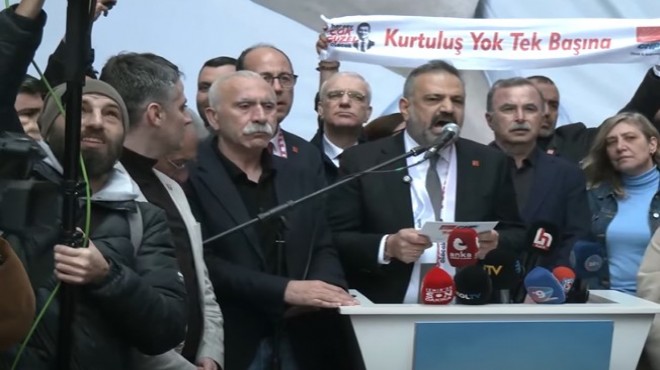 CHP İzmir önünde  İmamoğlu  isyanı... Aslanoğlu: Bu bir darbedir!