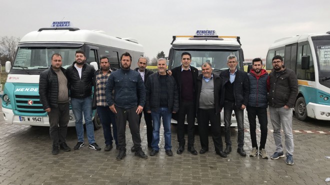 CHP Menderes Adayı Kayalar dan minibüsçülere hat müjdesi