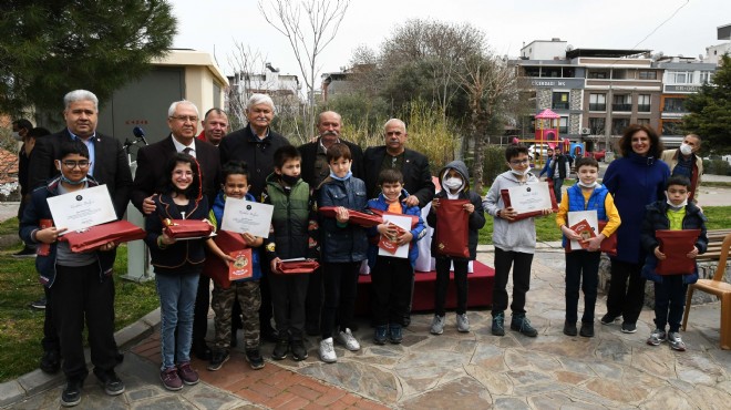 En çok kitap okuyan öğrenciler ödüllendirildi