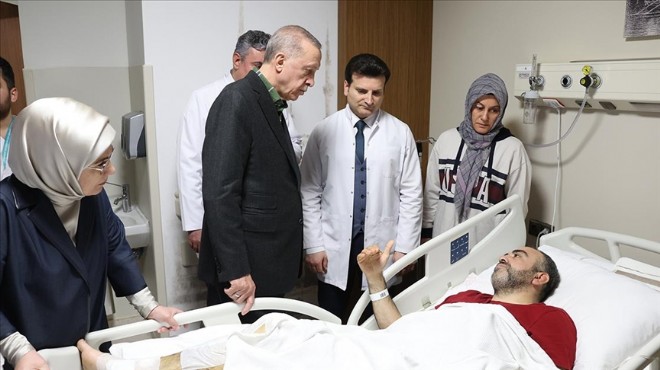 Erdoğan'dan tedavi gören depremzedelere ziyaret