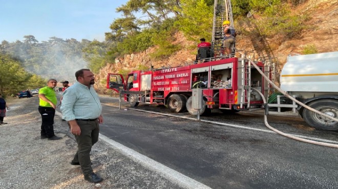 Gümrükçü'den Marmaris'te yangın mesaisine destek