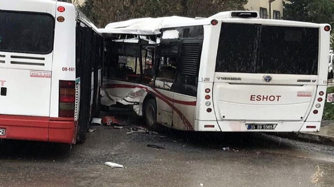 İki belediye otobüsü birbirine girdi: 18 yaralı