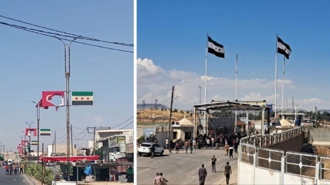 Suriye'de Türk bayrakları indirildi, TIR'lar taşlandı!