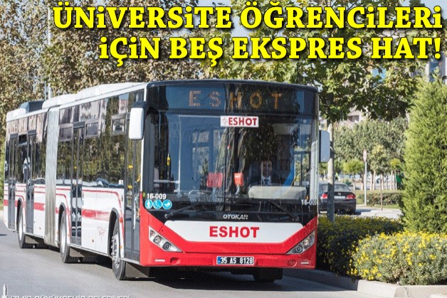 Üniversite öğrencileri için beş ekspres hat!